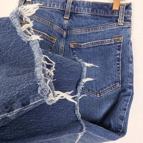 Abercrombie & Fitch Jeans 90's Straight Ultra High Rise Frayed Hem size 26R - Picture 8 of 14